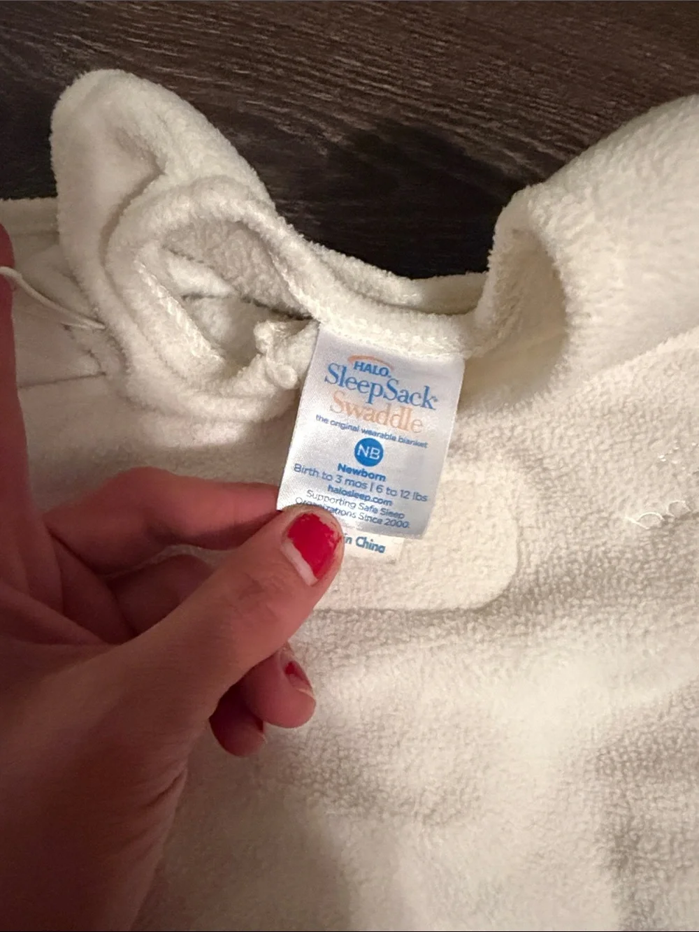 Halo Cream Fleece Infant Sleep Sack Swaddle